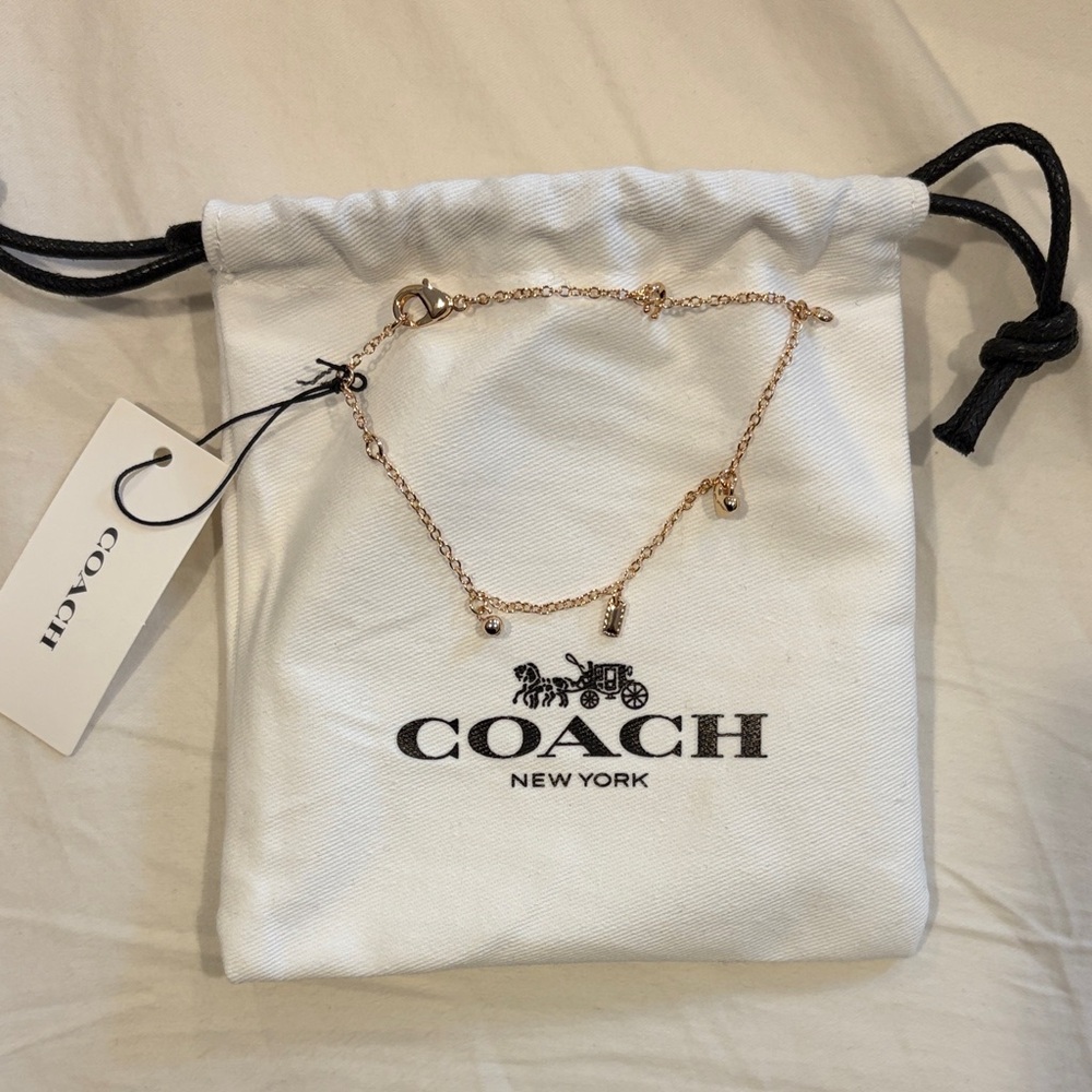 Coach station gold bracelet